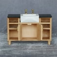 thumbnail image 4 of Clearance Under $10 1:12 Scale Wooden Wash Basin Cabinet Miniature Furniture Realistic Kitchen For Bathroom Kitchen Decor Khaki, 4 of 7