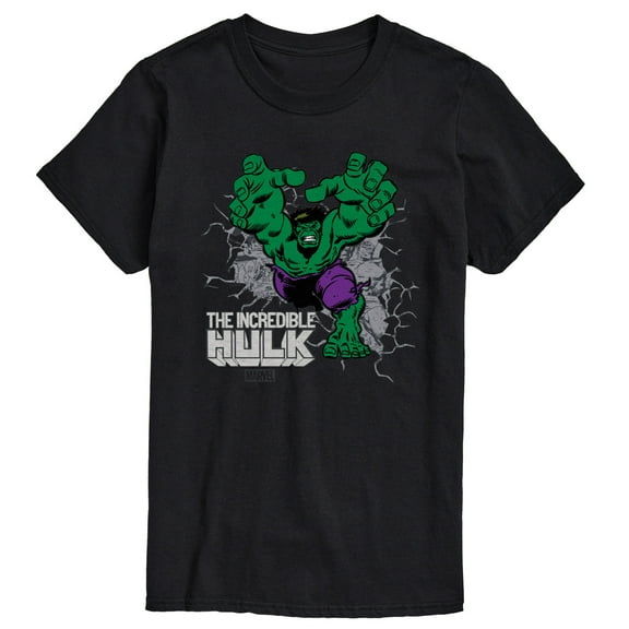 Marvel Hulk - Smash Through Wall - Men's Short Sleeve Graphic T-Shirt