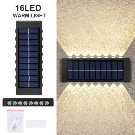 

DabuLiu 10 LED Solar Wall Lamp Outdoor Waterproof Solar Powered Light UP and Down Illuminate Home Garden Porch Yard Decoration