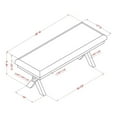 thumbnail image 4 of Bowery Hill Transitional Fabric Padded Dining Bench in Gray, 4 of 4