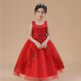 thumbnail image 5 of CHOYURME CHONYURM Big Girls Lace Princess Bridesmaid Dress Sequins Wedding Long Ball Gown Pageant Evening Dresses, 5 of 8