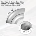 thumbnail image 3 of 3pcs OD 4 Inch 90 Degree Mandrel Bend Elbow Stainless Steel Bend Tube Pipe for Car Arc Length 235mm, 3 of 6