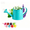 Blue, variant on Green Metal Watering Can Vase, Small Indoor Plant Watering Can with Long Spout, Decorative Matte Galvanized Watering Pot for House Plants, Succulents, Flowers, Garden, Home Decor