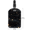 thumbnail image 6 of Square 2Pack PU Leather Galaxy Planet Cruise Luggage Tag with Privacy Cover and Name ID Tag for Travel Handbags Backpacks Luggage Tags, 6 of 6