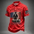 thumbnail image 2 of Never Forget 911 Polo Shirts for Men 9/11 25th Anniversary Memorial Shirt US Flag Print Patriotic Tee Tops, 2 of 5
