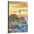 thumbnail image 1 of Portland, Maine - Portland Head Light - Lantern Press Artwork (16x24 Gallery Wrapped Stretched Canvas), 1 of 4