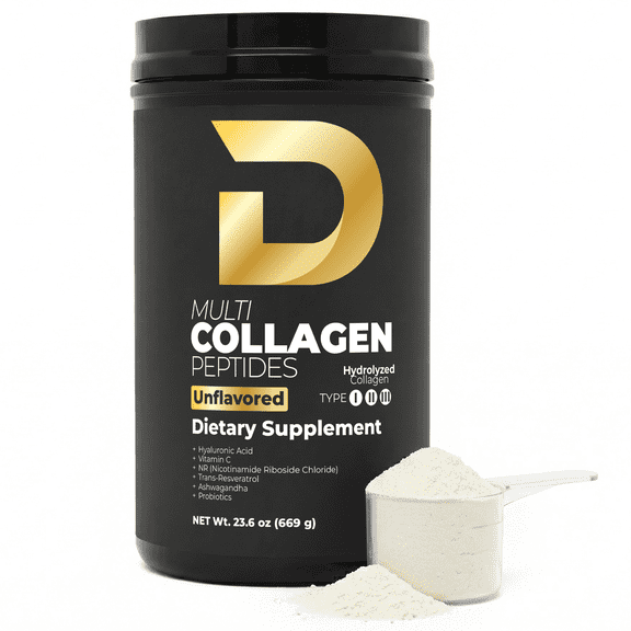 D Collagen Store Doctor-Formulated Multi Collagen Peptides Powder, Unflavored – 30 Servings (669 g)