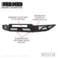 thumbnail image 1 of Westin Automotive Bumper 58-41055 Pro-Mod; Modular Design; Direct Fit; Mounting Hardware Included; Without Grille Guard; Without Winch Mount; Without D-Ring Mounts; Textured Black; Steel, 1 of 9