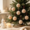 thumbnail image 6 of Yhmxh 6 Pcs Velvet Christmas Ball Ornaments, 3.15 Inch Flocked Christmas Tree Decor Balls, Soft Plush Xmas Hanging Baubles Set for Christmas Tree, Wreath, Holiday Indoor Home Party Decoration, 6 of 6