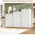 thumbnail image 7 of Tall Chest of 6 Drawers, Modern Dresser/Storage Cabinets for Bedroom, 6 Drawers Dresser Storage Organizer for Living Room Closet, White, 7 of 7