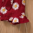 thumbnail image 6 of FRSASU Kids Jumpsuit Clearance,Summer Baby Girls Clothes Infant Belt Little Daisy Print Refresh Sling Jumpsuit, 6 of 9