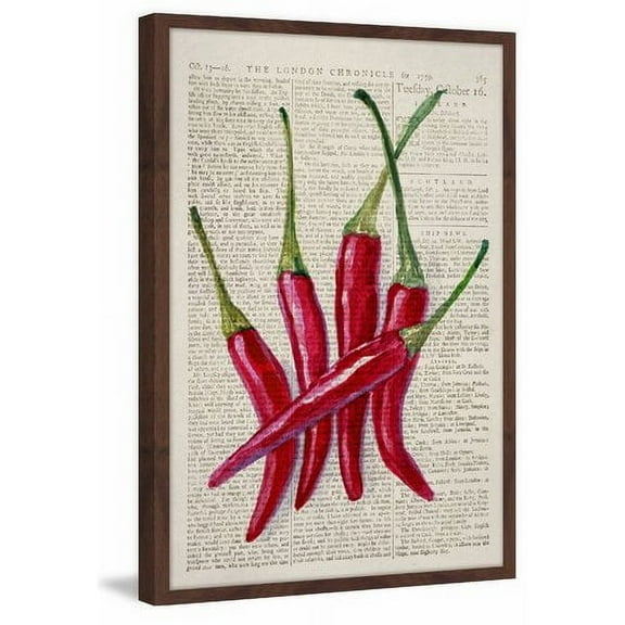"Red Hot Chilies II" Framed Painting Print