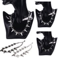 thumbnail image 3 of New Spike Rivet Punk Collar Necklace Goth Rock Biker Link Chain Choker Jewelry, 3 of 6