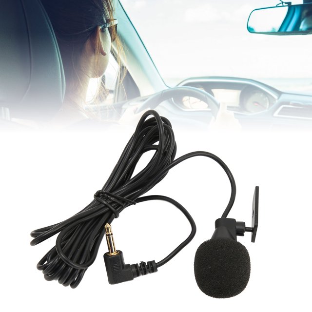 Car External Microphone, 3.5mm Lavalier Clip On Microphone, Electret Condenser , High Sensitivity, Noise And Interference Immunity, For Most Car