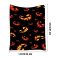 thumbnail image 3 of Fmbmuo Halloween Spooky Pumpkin Throw Blanket , Soft Cozy Warm Orange Decorative , For Sofa Couch Bed Home Holiday Decoration, 3 of 9