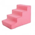 thumbnail image 2 of Escalera de Alta Densidad Fernando para Mascotas Rosa 4 Pasos, 2 of 8
