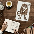 thumbnail image 3 of Banksy Chimpanzees Stencil for Painting 11.7x8.3inch Reusable Orangutan Drawing Stencil Monkey Pattern Stencil for Painting on Wall Tile Canvas Furniture and Paper, 3 of 9