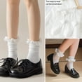 thumbnail image 6 of YooGuoGuo Womens Crew Socks Lace Ruffle Frilly Cotton Cute Princess Ankle Dress Socks for Girl 6 Pack, 6 of 8