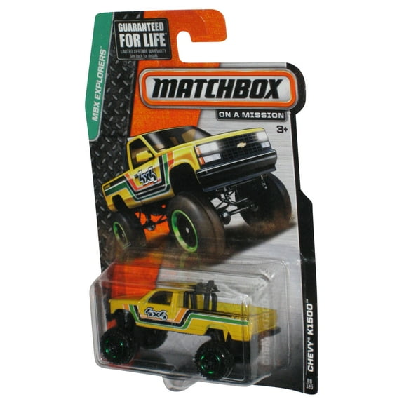 Matchbox MBX Explorers (2014) Yellow Chevy K1500 Toy Truck 88/120