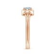 thumbnail image 3 of ANGARA Natural Solitaire Aquamarine Infinity Knot Engagement Ring in 14K Rose Gold for Women (Size-5mm) | March Birthstone, Birthday, Anniversary, Jewelry Gift for Women | Natural Aquamarine Ring, 3 of 10