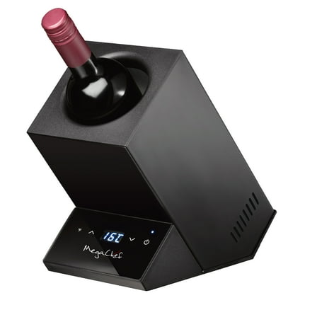 MegaChef Electric Wine Chiller with Digital Display in Black