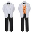thumbnail image 2 of 5-7pc Formal Black White Suit Set Orange Bow Necktie Vest Boy Baby Sm-20 Teen, 2 of 3