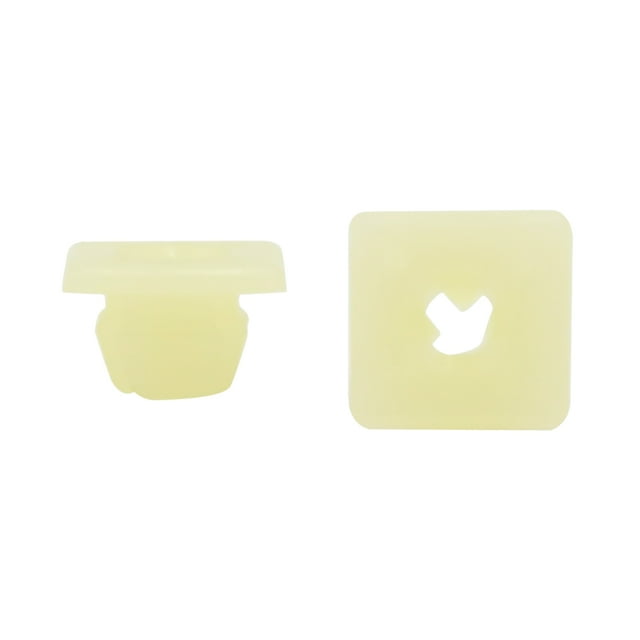Unique Bargains 20 Pcs Beige Plastic Square Rivet Retainer Door Trim Clips for 11 x 11mm Hole
