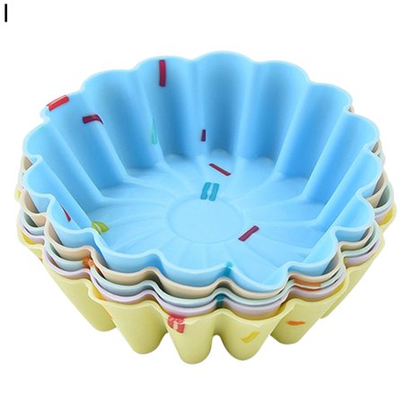 

PERZOE Muffin Mold 5Pcs Baking Tools Non-sticky Utility Convenient Storage Baking Cup