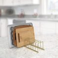 thumbnail image 3 of Spectrum Diversified Euro Kitchen Lid Organizer for Plates, Cutting Boards, Bakeware, Cooling Racks, Pots & Pans, Serving Trays, and Reusable Containers, Gold, 3 of 7