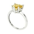 thumbnail image 2 of Solitaire Engagement Ring for Women - 2ct Yellow Moissanite in 14K White Gold Promise Ring, 2 of 5