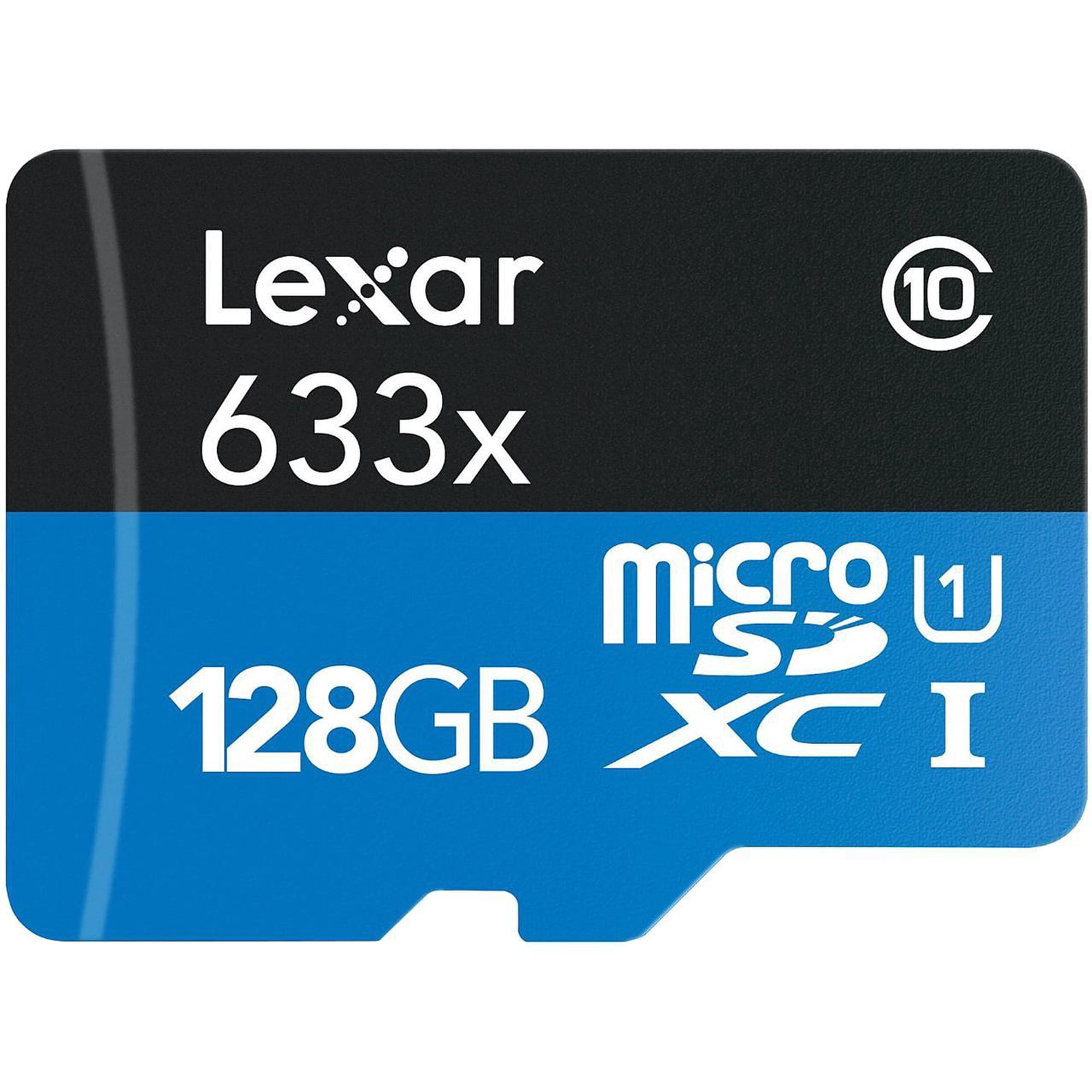 Lexar LSDMI128BBNL633A 128GB High-Performance UHS-I Class 10 U3 633x microSDXC Memory Card with SD Adapter