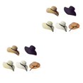thumbnail image 4 of Jumpingount Sombrero de sol para mujer, con lazo, ala grande, de paja, con protección , sombrero de cúpula, plegable, para playa, verano, para caqui 2Conjunto, 4 of 6