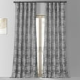 thumbnail image 2 of Sequoia Silver Grey Faux Silk Jacquard Curtain (1 Panel), Sequoia Silver Grey, 50W X 96L, 2 of 6