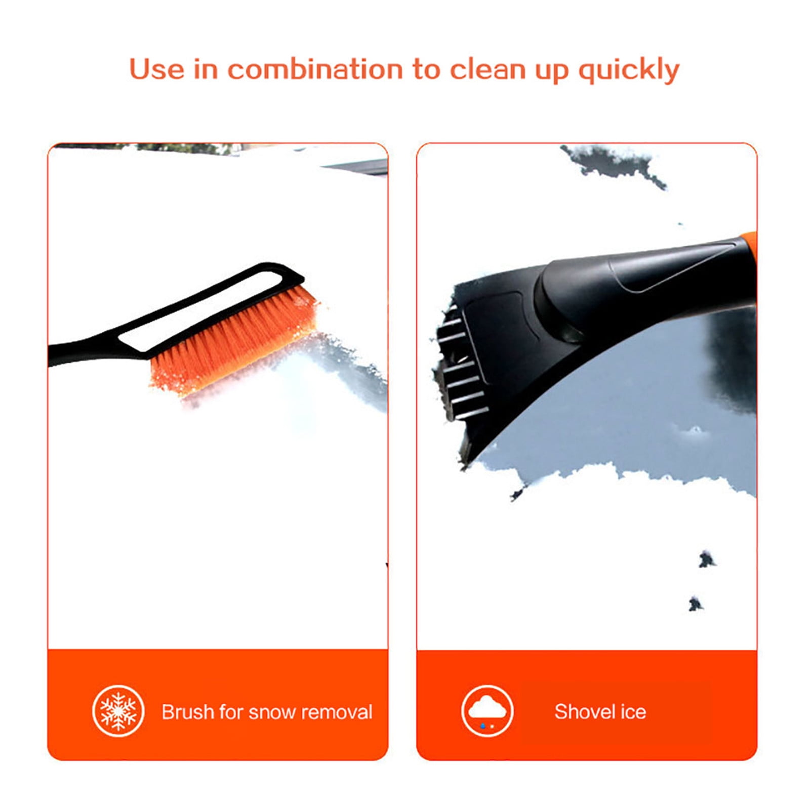 Protoiya Snow Brush and Ice Scrapers for Car Windshield 28 to 37in  Extendable Snow Scraper with Pivoting Brush Snow Squeegee Snow Removal Tool  for Car Auto Truck SUV 
