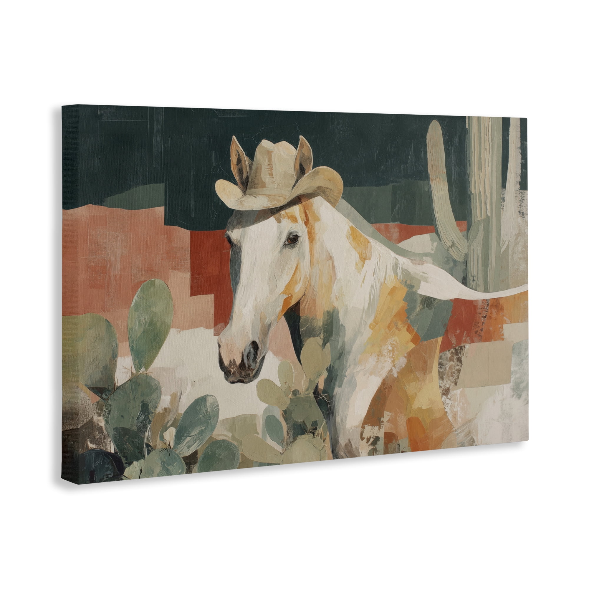 Stupell Industries Horse in Cowboy Hat Canvas Wall Art, design by Chromatic Storm Studio