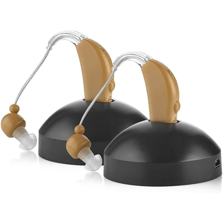 MEDca Digital Hearing Amplifier Set Personal Sound Amplification Device - Beige