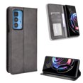 thumbnail image 2 of Compatible with Motorola Moto Edge 20 Pro Case Magnetic Closure Vintage Pattern PU Leather Wallet Cover with Card Slots-Black, 2 of 5