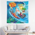 thumbnail image 3 of Phineas And Ferb Tapestry Wall Hanging Wall Art Decor Wall Tapestry for Living Room Bedroom Dorm 60"x60", 3 of 8