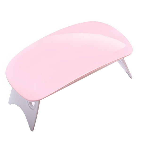 Secador de uñas profesional de 6 W, luz UV plegable para esmalte de uñas, LED, rosa