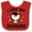 Red and White, variant on Inktastic I Love My Grandma with Cute Penguin and Hearts Girls Baby Bib