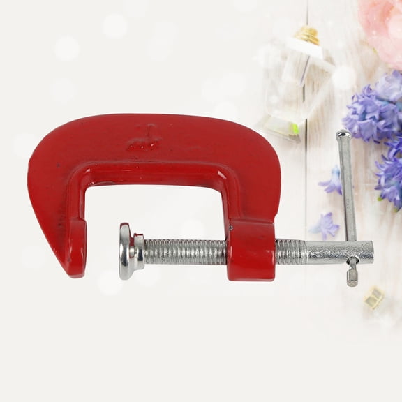 FESTFENDS C-Clamp Steel Red For Woodworking Metalworking Industrial Maintenance 2.8x1.6x0.2in