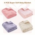 thumbnail image 7 of 4-Pack Baby Blanket for Girls 3D Flannel Fleece Receiving Clearance Crib Blanket for Infant Newborn 30 x 40 Inch, 7 of 7