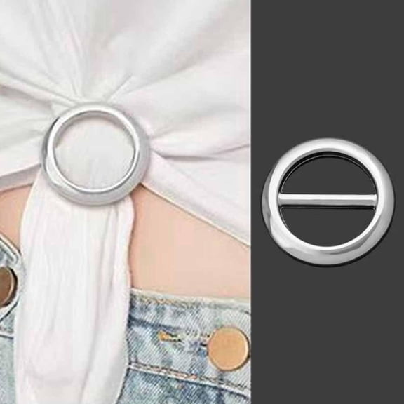 Metal Corner Buckle Knot Scarf Button Belt Adjustable 3 Speed Buckle Shirt T Shirt Hem Fixing Decorative Buckle