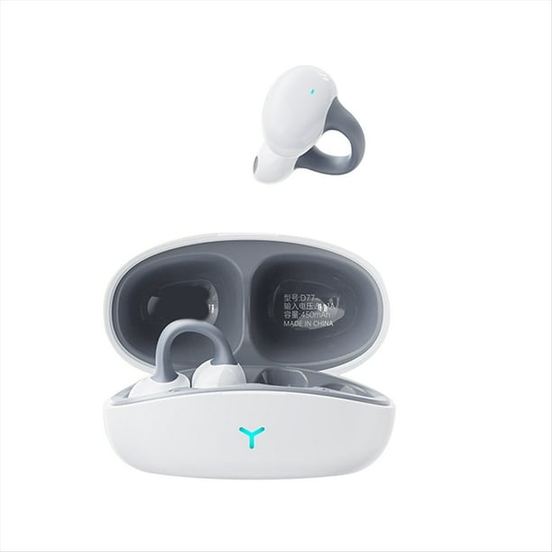 Auriculares Deportivos Inalámbricos Bluetooth D77 con Clip, Intraauriculares, 55 Horas de Reproducción, IPX7, Resistentes Al Agua y Al Sudor.