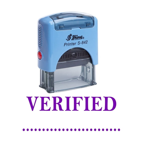 Printtoo VERIFIED Self Inking Rubber Stamp Custom Shiny Office Stationary Stamp