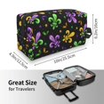 thumbnail image 3 of Uemuo Mardi Gras Carnival4 Pattern Portable Toiletry Bags with Handle, Waterproof travel Make up Bags for Women, Large Capacity Travel Cosmetic Bags, 3 of 9