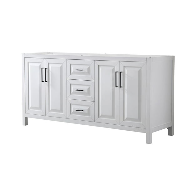 Wyndham Collection WCV252572DWBCXSXXMXX Daria 71" Double Free Standing Vanity Cabinet Only