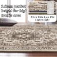 thumbnail image 2 of 4x6 Area Rugs for Living Room: Perfect for Bedroom Kitchen Kids Room Nursery - Stain & Water Resistant Non-Slip Pet & Child Friendly Vintage Carpet (Beige, 4x6), 2 of 12