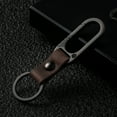 thumbnail image 6 of Key Unity KM02 Titanium Belt Clip Carabiner Leather Keychain Holder with Removable Stainless Steel Key Ring (PVD Black), 6 of 6
