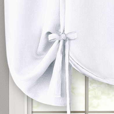 Achim Darcy Window Curtain Tie Up Shade - 58x63 - White - Walmart.com